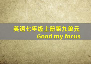 英语七年级上册第九单元 Good my focus